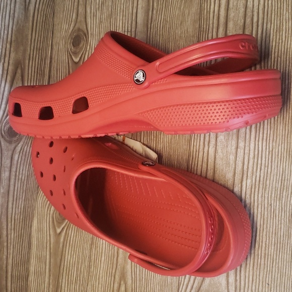 Crocs red mens water beach casual clogs mules size 17 - Picture 6 of 7